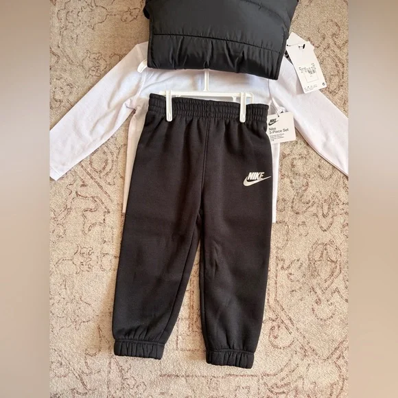 Nike Black and Gray Kids' Puffer Vest Outfit - Picture 3 of 3